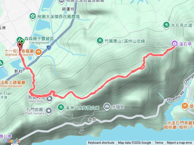 溪石亭來回