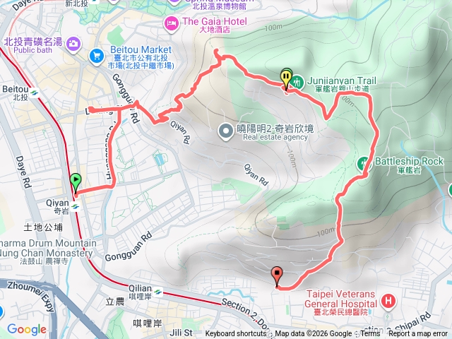 奇岩丹鳳山至軍艦岩到陽明交大預覽圖