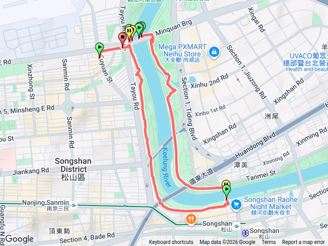 步行篇：民權大橋跨河景觀橋 至 彩虹河濱公園 & 觀山河濱公園 繞行一圈預覽圖