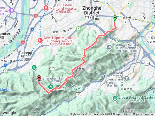 南勢角-國旗領-天上山2026/7/5