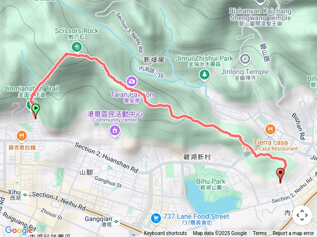 西湖金面山登山口