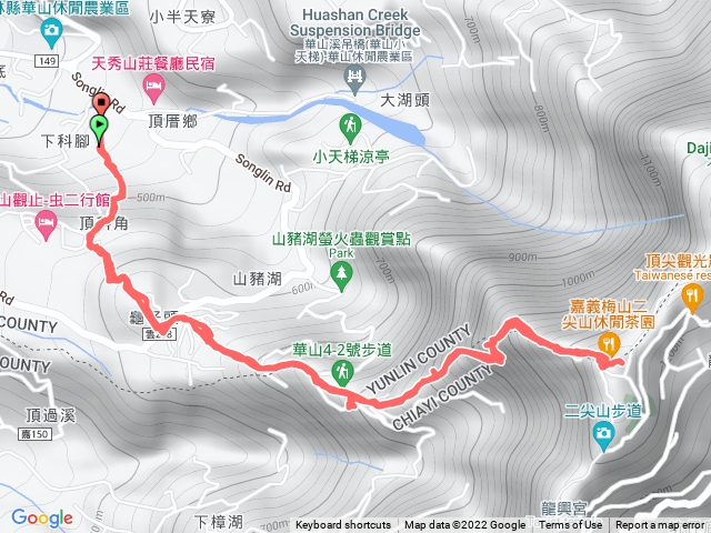 二尖山新加坡停車塲上