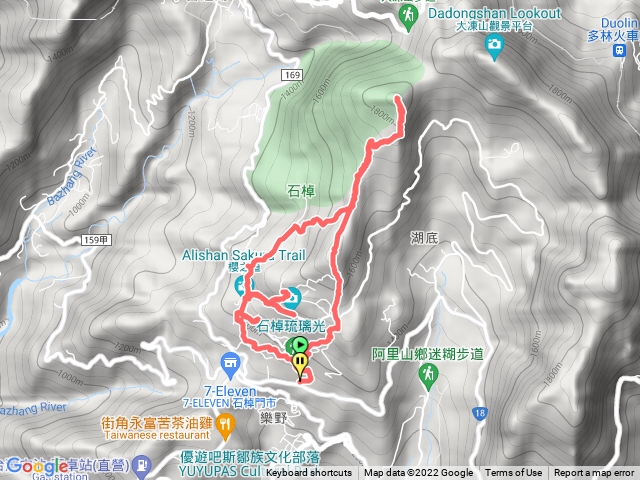 頂石桌步道群霹靂山