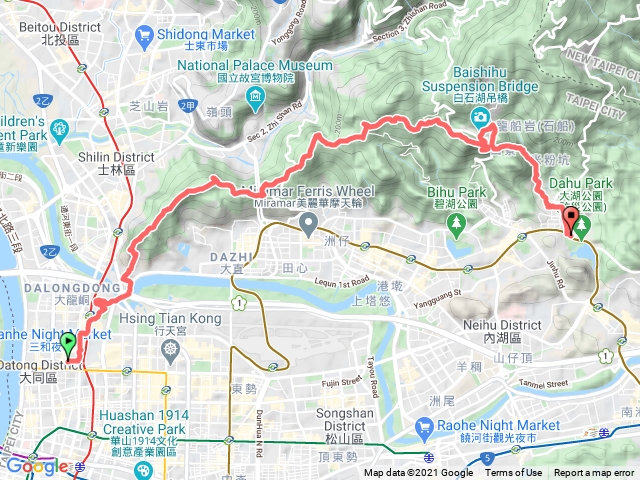 20210327大同運動中心，圓山，老地方，界寮，碧山巖，圓覺瀑布，大湖捷運站