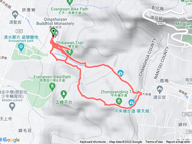 中央嶺造林步道連走十八彎古道