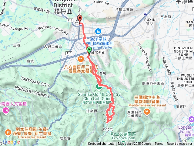 2025-02-10 福人步道連走大北坑─福人步道(上路)→大北坑農業區→江申步道→奉茶亭步道→龍泉步道→福人步道(下路)→龜山頭山→龜山步道