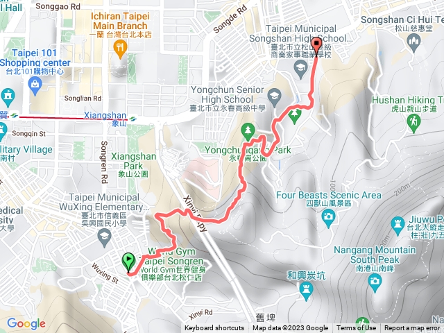信義路150巷象山一線天下永春崗散步