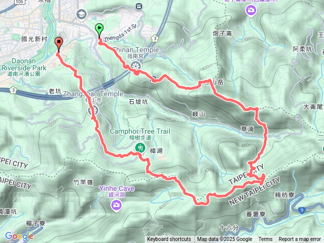 指南宮 猴山岳 草湳 鵝角格山 貓空 政大