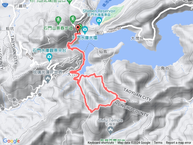 石門勝景、油井窩山、石牛山、紅鐵橋