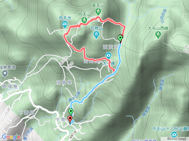 面天、向天山步道