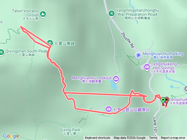 冷水坑往七星山東峰主峰往返預覽圖