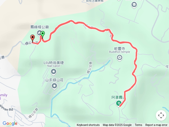 阿罩霧步道（起點霧峰璋公廟至三角點）