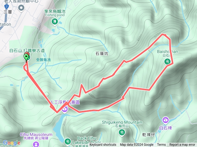 打鐵寮古道白石山石厝坑山O繞預覽圖