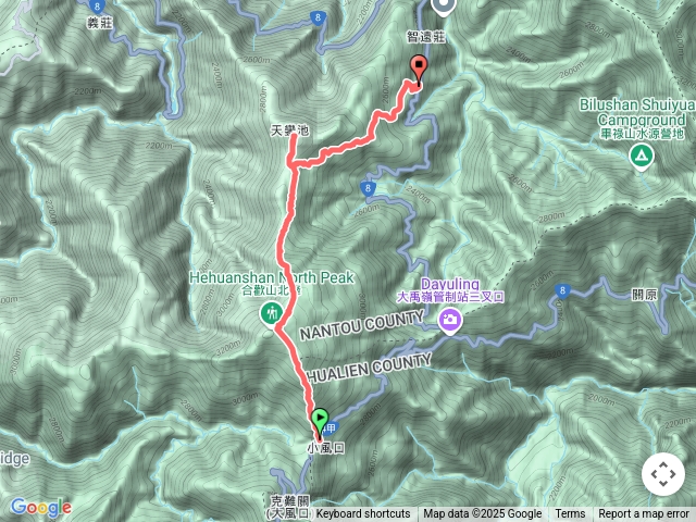 合歡北峰下天巒池-武法奈尾山-將軍廟出