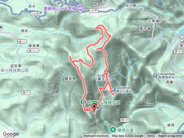 雲嘉七連峰-獨立山、紅南坑山、大龍頂山、大龍頂西北峰、觀音石山、阿拔泉山、阿拔泉山南風預覽圖