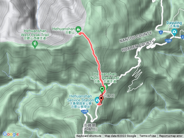 合歡山北峰原路來回