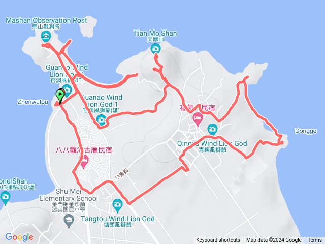 馬山→天摩山→復興島預覽圖