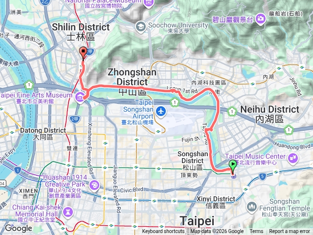 松山捷運站-劍潭捷運站