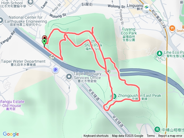 青峰公園、中埔山東峰、福州山8字型預覽圖