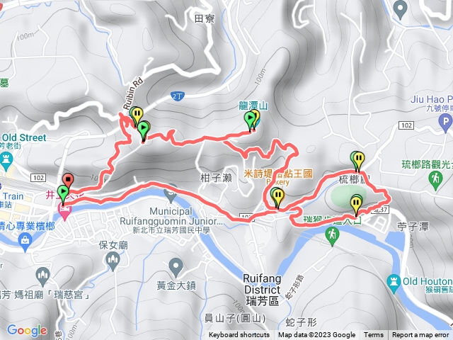 苧仔潭步道，流瑯步道，瑞柑國小步道，龍潭山，瑞芳山，秀琦山，水管路