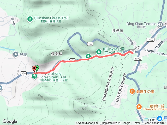 田中森林公園走赤水崎公園來回預覽圖