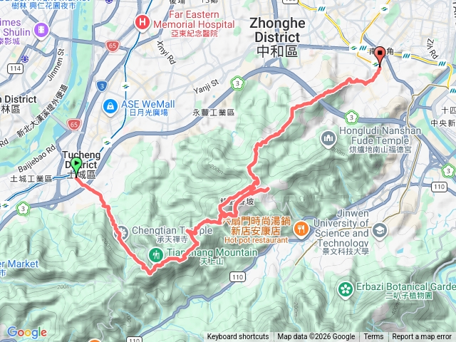 天上山到圓通寺