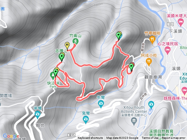 溪頭山連走竹崙山志騰山快活林O型步步道