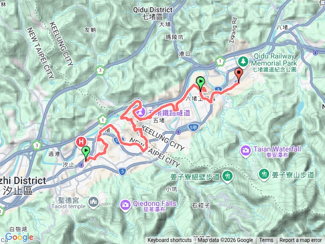 四五六七縱走(四股埤五堵南山六堵山七堵車站)