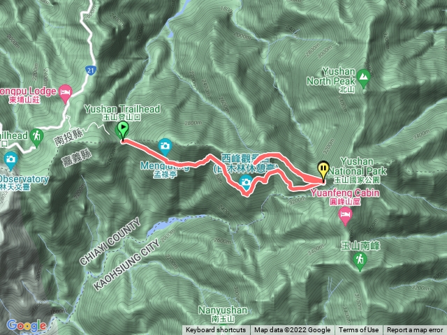 玉山登山口走排雲+玉山西峰