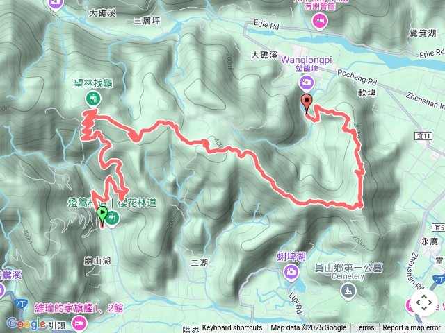 燈篙林道順登望龍三山