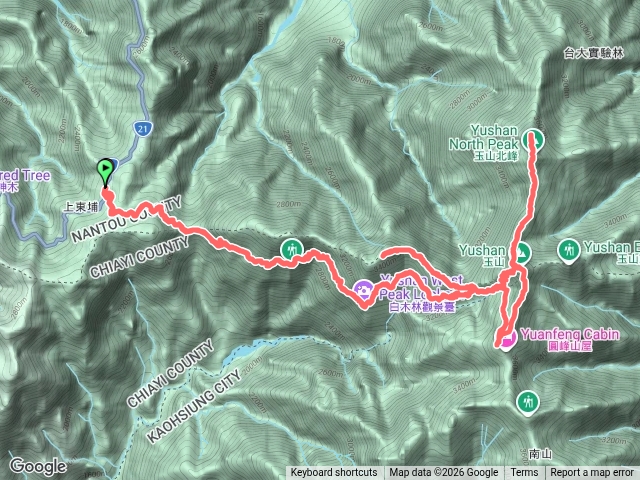玉山北北峰~南稜線2026年10月4日預覽圖