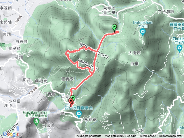 二子坪，面天山，向天湖