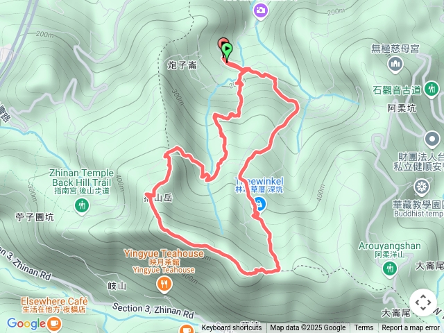 深坑茶山古道->猴山岳北峰->前鋒->主峰->深坑林家草厝-> 珍妮佛路O型預覽圖