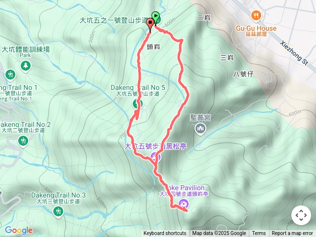 大坑5-1上-頭嵙山-5下-回5-1登山口