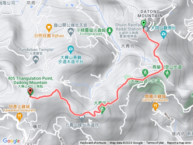 三角埔山、青龍嶺、大棟山