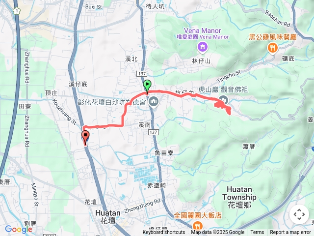 2025-05-19 彰化花壇虎山巖賞金針花─北白沙坑站→虎山巖牌樓→虎山巖金針花海→虎山巖→虎山岩步道→縱貫線監理站