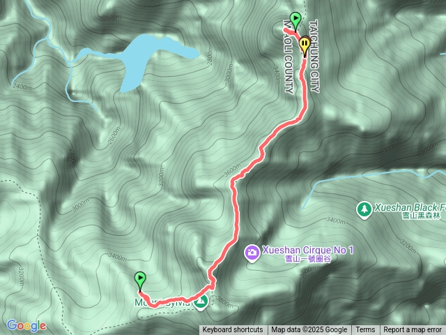 翠池到雪山北峰預覽圖
