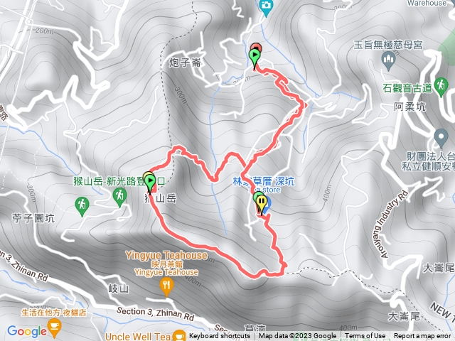 炮子崙步道蔡家古厝猴山岳林家草厝o形