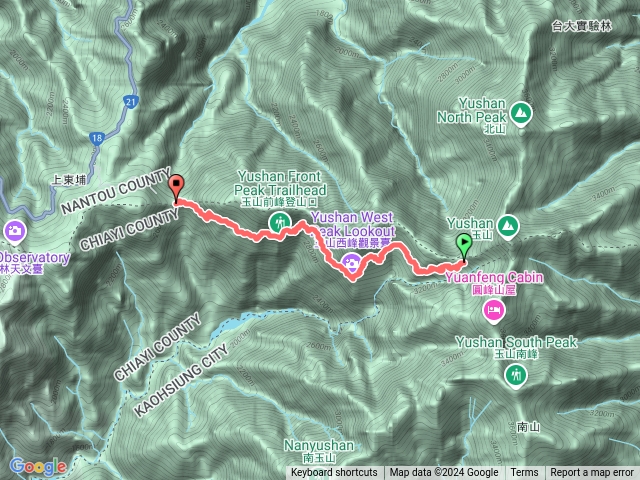 排雲山莊出登山口