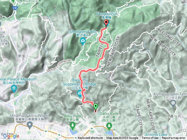 大縱走第四段（捷運大湖公園站～風櫃口）
