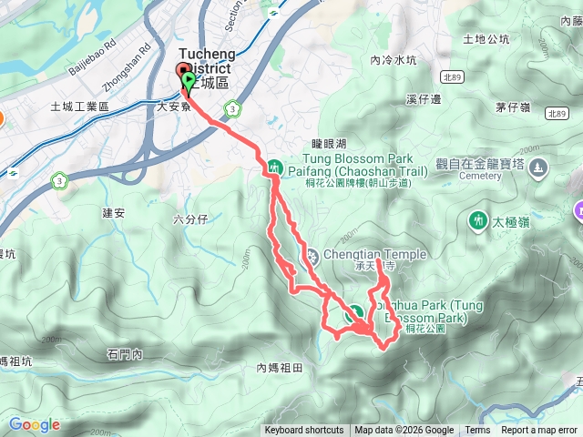 天上山、南天母山大O路線