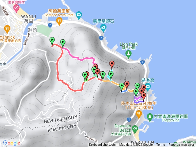 瑪鋉山東北峰_水管產道+湖海灣產道+大O北側路線