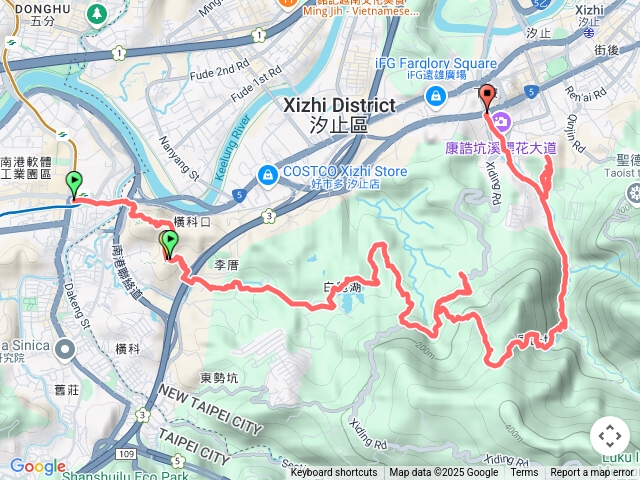 小南港山-白匏湖山西峰-白匏湖山-康誥坑山