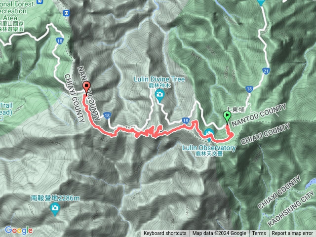 塔特縱走,塔塔加、石山、新高口、兒玉山、特富野