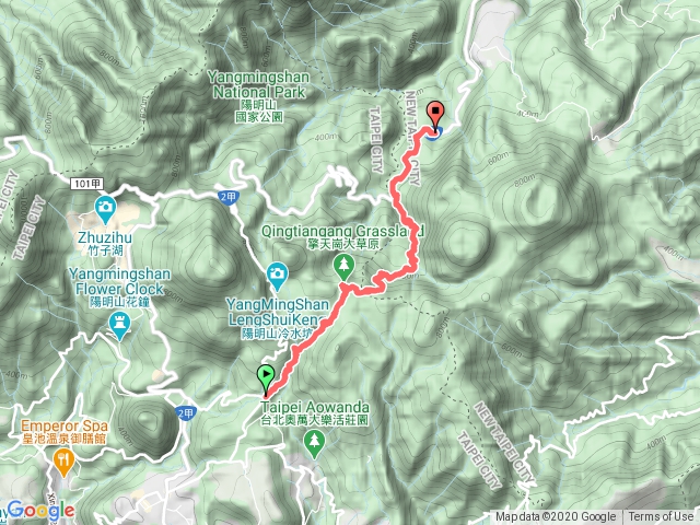 魚路古道南、北段(絹絲瀑布-上磺溪停車場-八煙綠峰山莊)