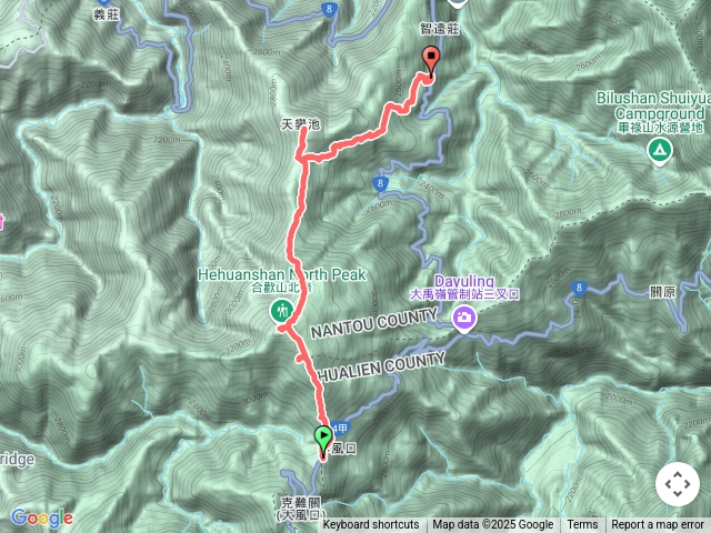 合歡北峰天巒池下武法奈尾山預覽圖
