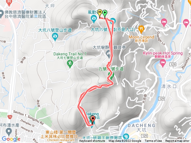 大坑9號＞6號＞風動石往返