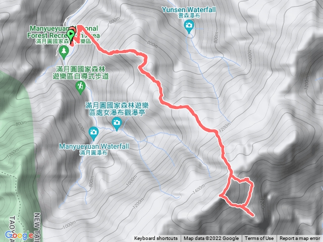 登「巫山」,滿月圓興農橋出發,順取組合山、樂佩山