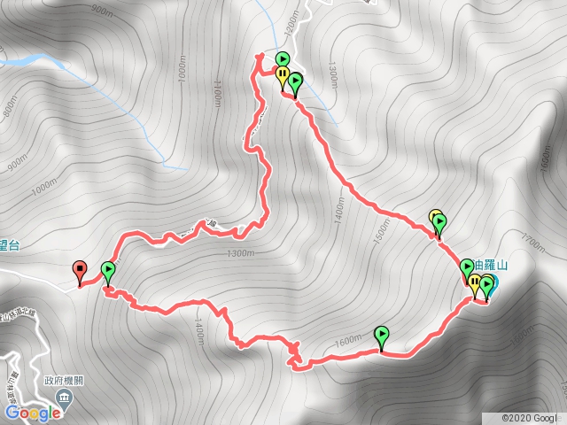   油羅山第一登山口上第二登山口下