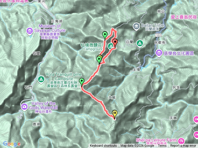 比大鳥縱走不含休息預覽圖